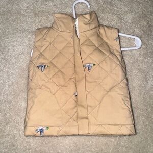 Children's Quilted Vest with Duck Embroidery